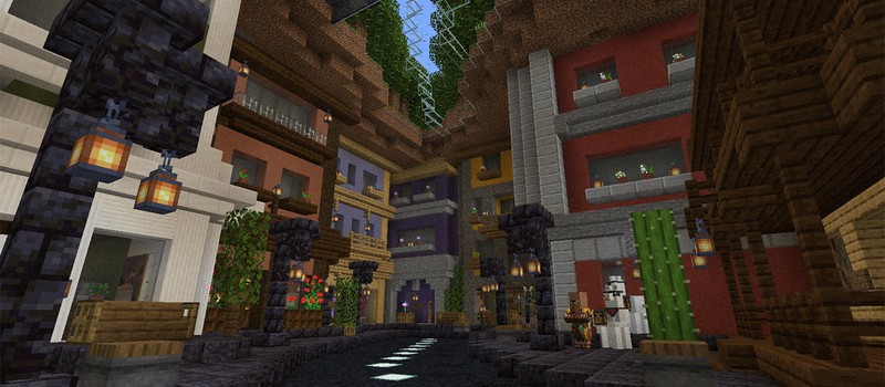 Игрок Minecraft превратил случайную расселину в подземную улицу, напоминающую Косой Переулок