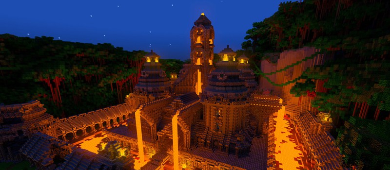 Игрок Minecraft сделал динамичную нарезку паркура в кубическом мире