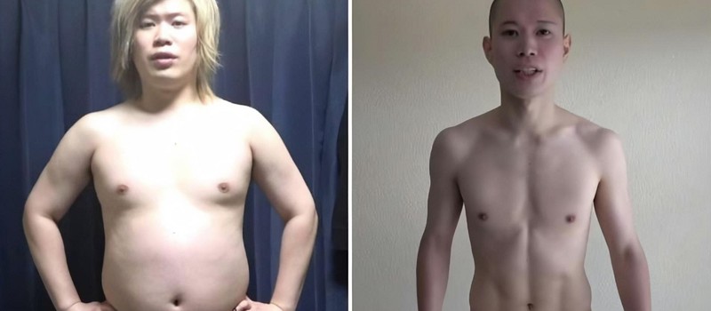 За год тренировок в стиле One-Puch Man толстяк превратился в стройного юношу