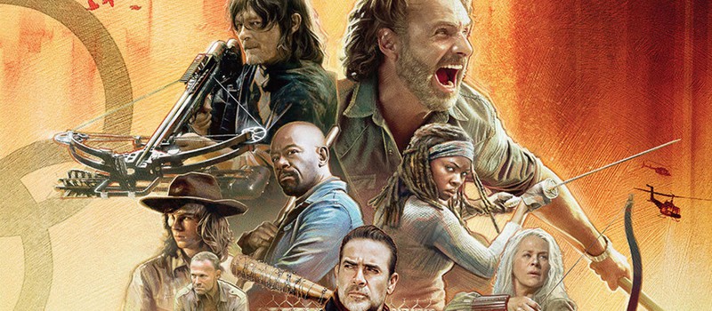 Ключевые персонажи телевселенной на обложке артбука The Walking Dead
