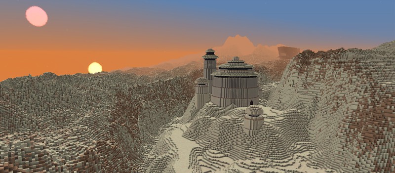 Энтузиаст воссоздаёт планеты из "Звёздных войн" в Minecraft