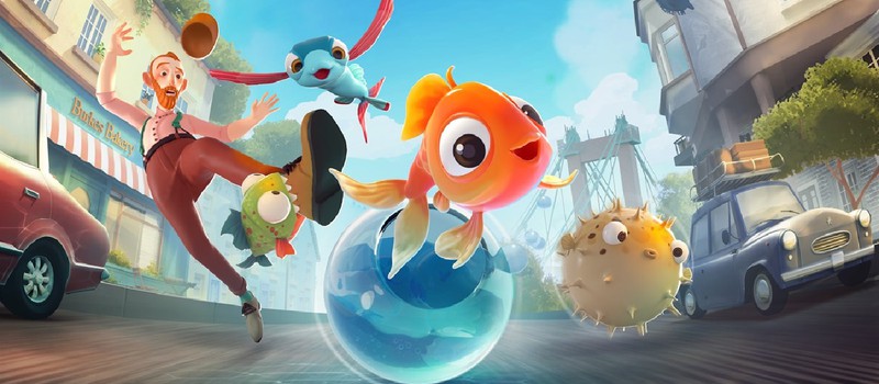 Побег рыбки из большого города в стартовом геймплее I Am Fish
