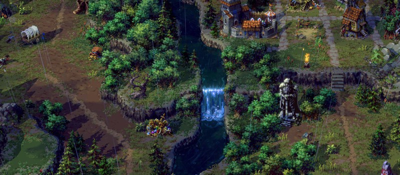 Обзорный экран фракций и редактор карт в ролике Songs of Conquest