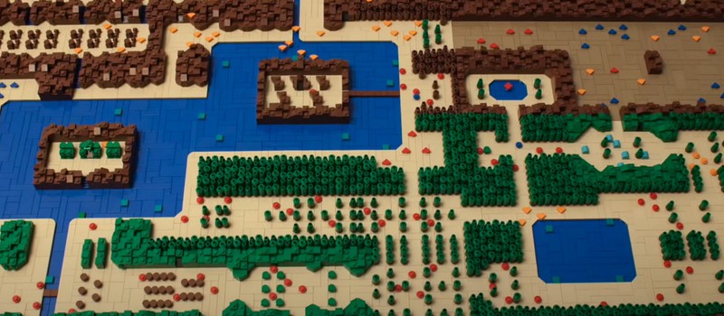 Фанат оригинальной The Legend of Zelda собрал полную карту игры из 25 тысяч кубиков Lego