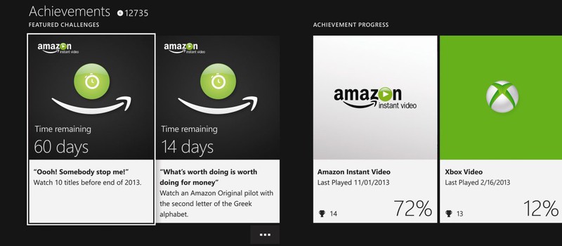 Достижения за просмотр ТВ на Xbox One и другие детали интерфейса