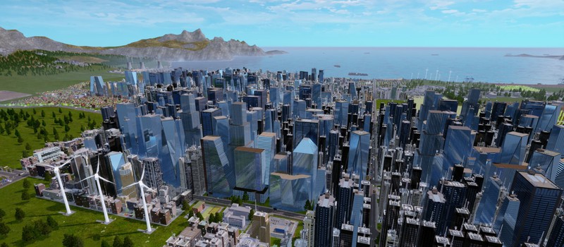 Небоскребы, пригороды и производства в трейлере градостроительной стратегии Highrise City