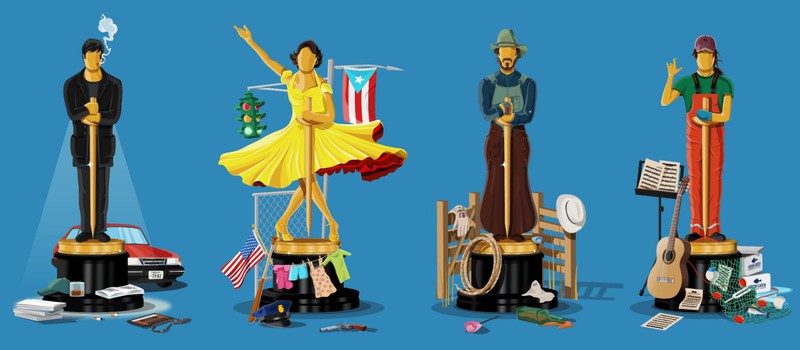 Минималистичные постеры с главными номинантами на "Оскар-2022" от Олли Гиббса