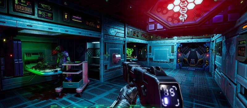 Меч, пистолет и плазменная винтовка в геймплее ремейка System Shock