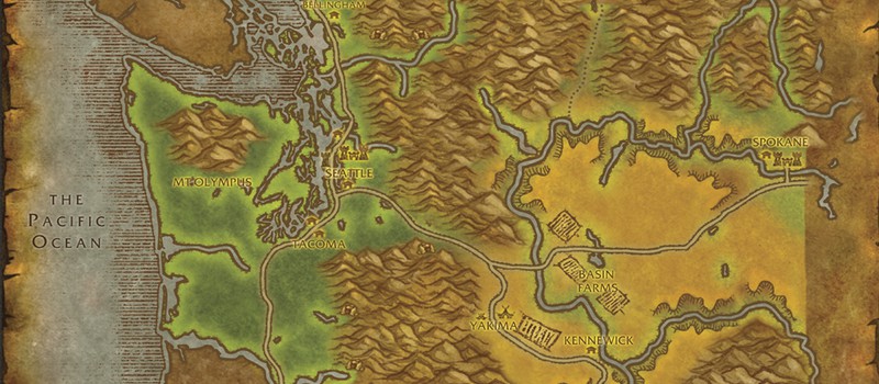 Геймер нарисовал карты 18 штатов, Скайрима и города Нью-Йорка в стиле World of Warcraft Classic