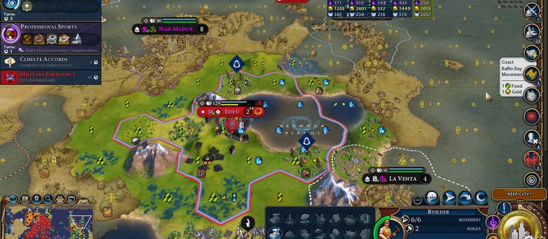 Игрок Civilization 6 нашел Бермудский треугольник посреди континента