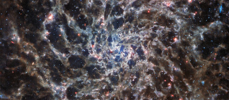 Телескоп Джеймса Уэбба снял "кости" далекой галактики