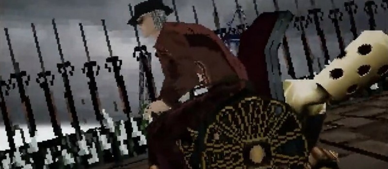 Герман на инвалидном кресле в геймплее Bloodborne Kart