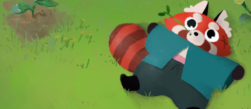 Красная панда спит на огромной капибаре в трейлере милого приключения Aka