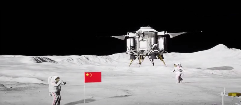 Китай показал симуляцию высадки на Луну