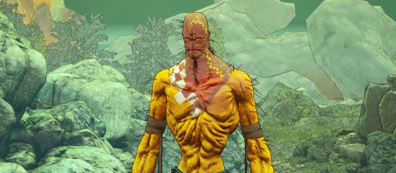 Сражение со странным копытным мутантом за щит в геймплее Clash: Artifacts of Chaos