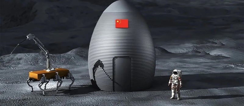 Планы Китая по освоению Луны включают 3D-печать кирпичей из лунного грунта