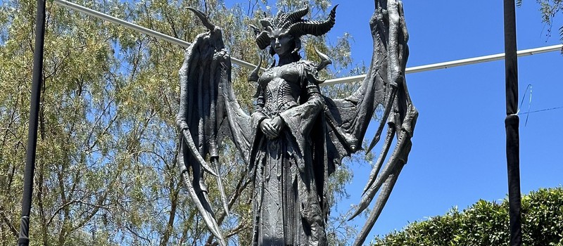 Blizzard показала статую Лилит, на которой увековечит имена 1000 первых хардкорных игроков Diablo 4