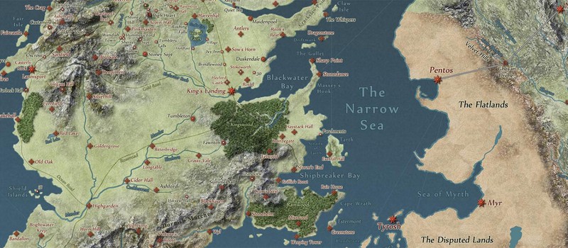 Карта Game of Thrones в виде Google Maps