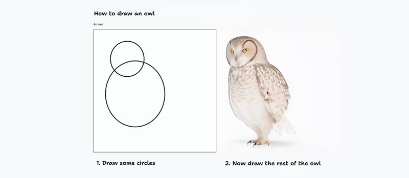 Новый сервис превращает мем "Как нарисовать сову" в реальность
