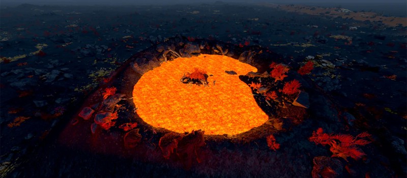 Игрок Starfield запечатлел редкий вид действующего вулкана