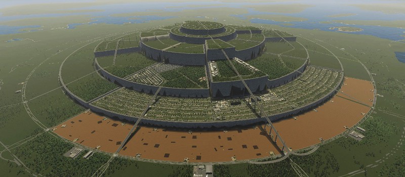 Игрок Cities: Skylines поделился билдом с огромным круглым городом в стиле Атаки Титанов или Минас Тирита