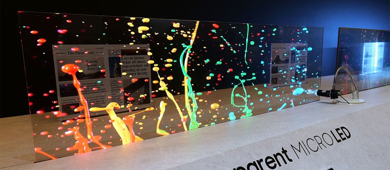 На CES 2024 Samsung представил первый в мире прозрачный микро-светодиодный экран