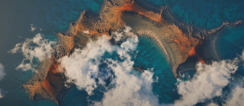 Художник представил эпичный 3D-ландшафт, вдохновлённый Исландией