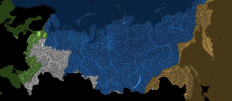Картограф из Венгрии визуализировал, куда впадают десятки тысяч рек нашей планеты