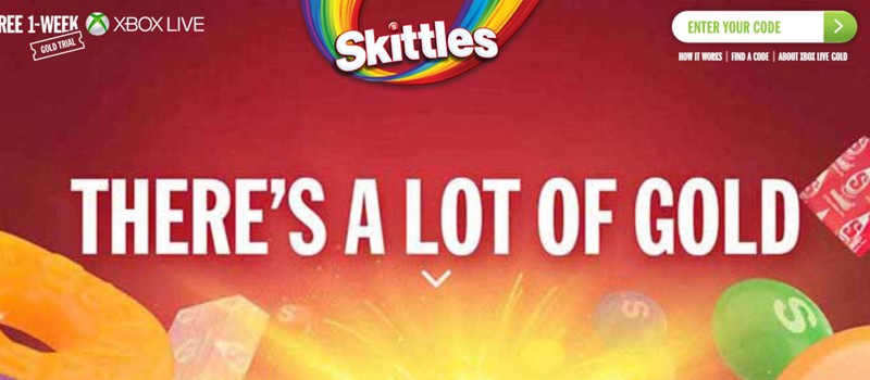 Skittles бесплатно раздает 7 дней золотого статуса Xbox