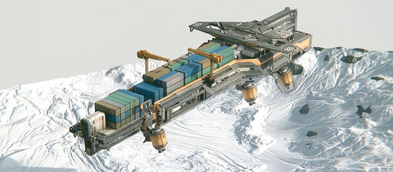 3D-художник Якоб Эйрих показал футуристическое грузовое судно, сделанное в Blender и Substance 3D