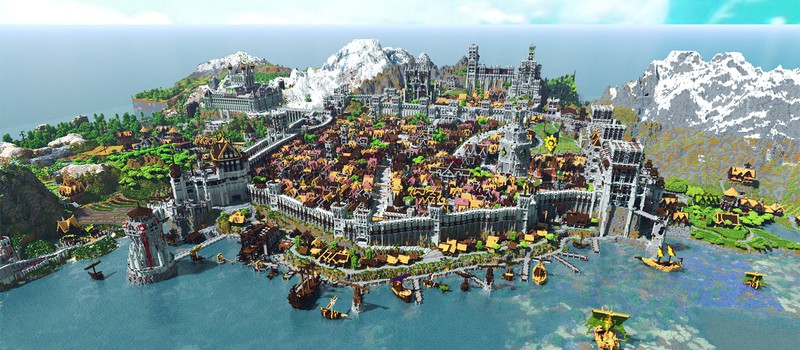 Один увлечённый игрок Minecraft потратил 12 лет на создание собственного фэнтезийного королевства