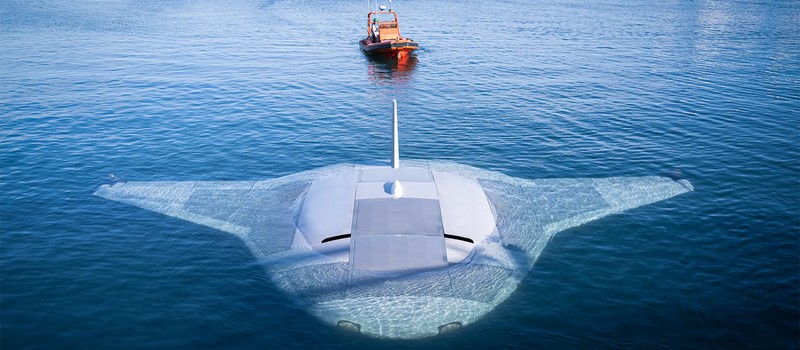 DARPA представило огромного робота-субмарину Manta Ray