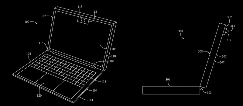 Новый патент Apple — MacBook с вращающимся дисплеем