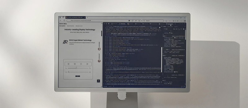 Boox представила свой первый цветной E Ink монитор