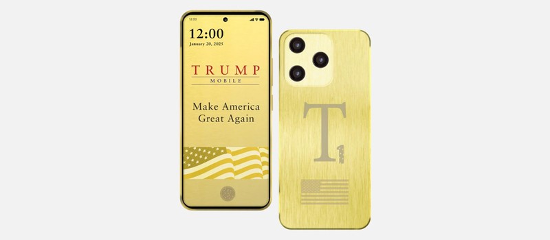 Дональд Трамп представил золотой смартфон T1 с характеристиками бюджетного Android-девайса