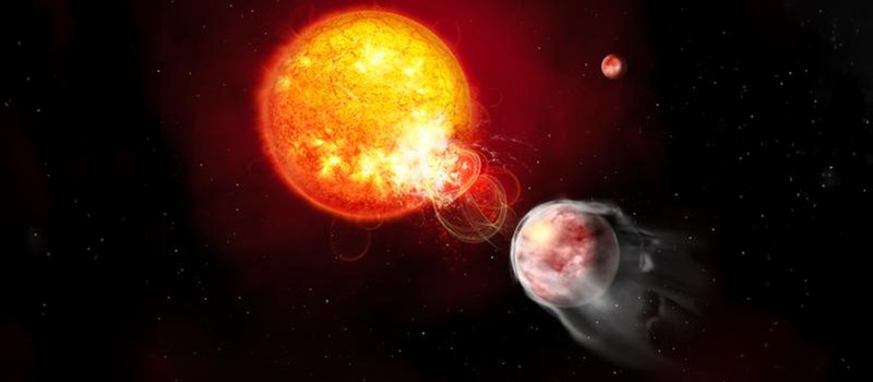 Астрономы обнаружили планету-самоубийцу провоцирующую разрушительные вспышки своей звезды