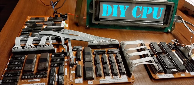 Энтузиаст собрал полностью функциональный процессор из старых микросхем памяти – он весит 500 грамм и включает более километра проводов
