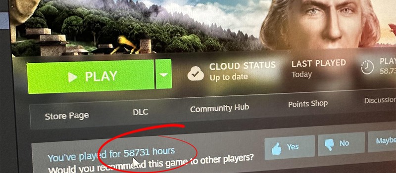 Геймер наиграл в Civilization 5 почти 59 тысяч часов и получил в подарок седьмую часть