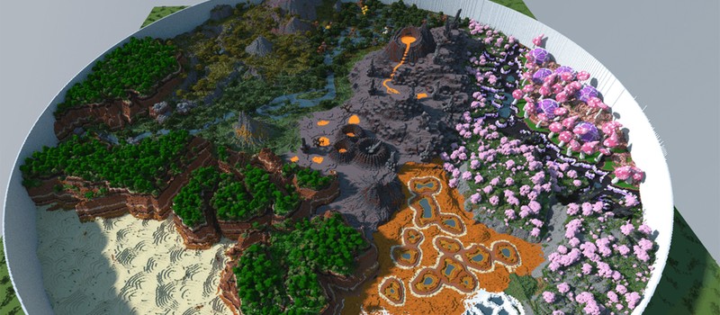 Игрок Minecraft создал идеальную арену для королевской битвы в гигантском круге