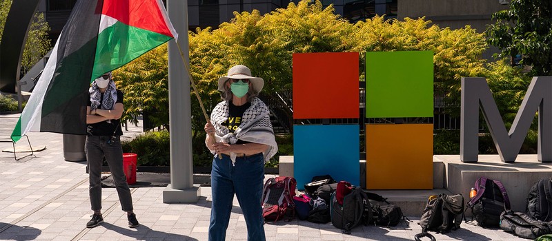 Полиция арестовала 18 сотрудников Microsoft во время протестов против сотрудничества компании с израильскими военными
