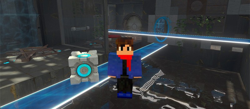 Фанаты создали потрясающий ремейк Portal в Minecraft с 50 уровнями и собственным редактором
