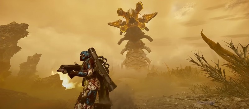 Команде хеллдайверов потребовалось 10 ядерных бомб для уничтожения гигантского червя в Helldivers 2