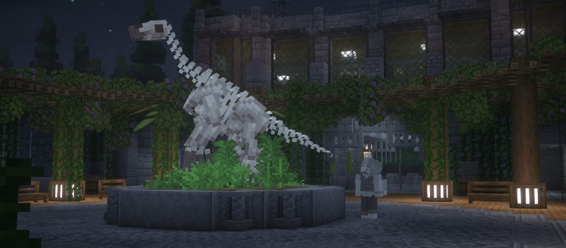 Игрок Minecraft потратил более 600 часов для создания Парка Юрского периода