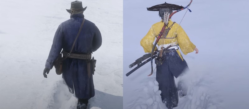 Ghost of Yotei сравнили с Red Dead Redemption 2 по графике и физике – новая игра уступает шедевру Rockstar