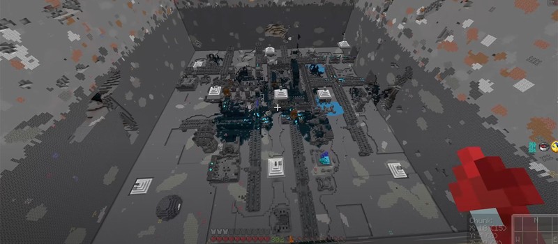 Геймер потратил 333 часа раскопок и 550 сломанных инструментов ради Древнего города в Minecraft