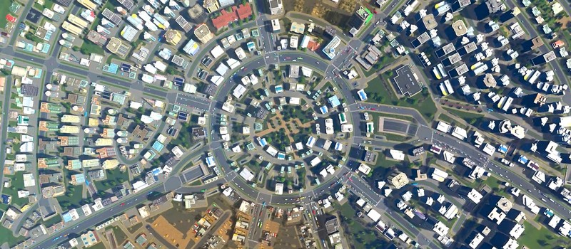 В Cities Skylines построили безумную кольцевую развязку на восемь направлений