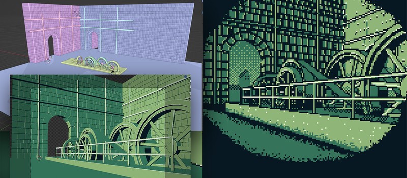 Разработчик показал процесс создания сцен для игры на Game Boy Color в Blender