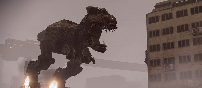 Crossout получила хэллоуинские режимы с гигантским механическим ящером