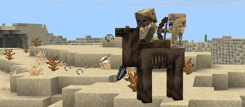 Лошади в Minecraft наконец научились плавать, а пустыню заполонят зловещие мобы