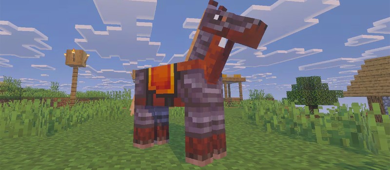 Лошади в Minecraft получат броню из незерита в финальном дополнении Mounts of Mayhem